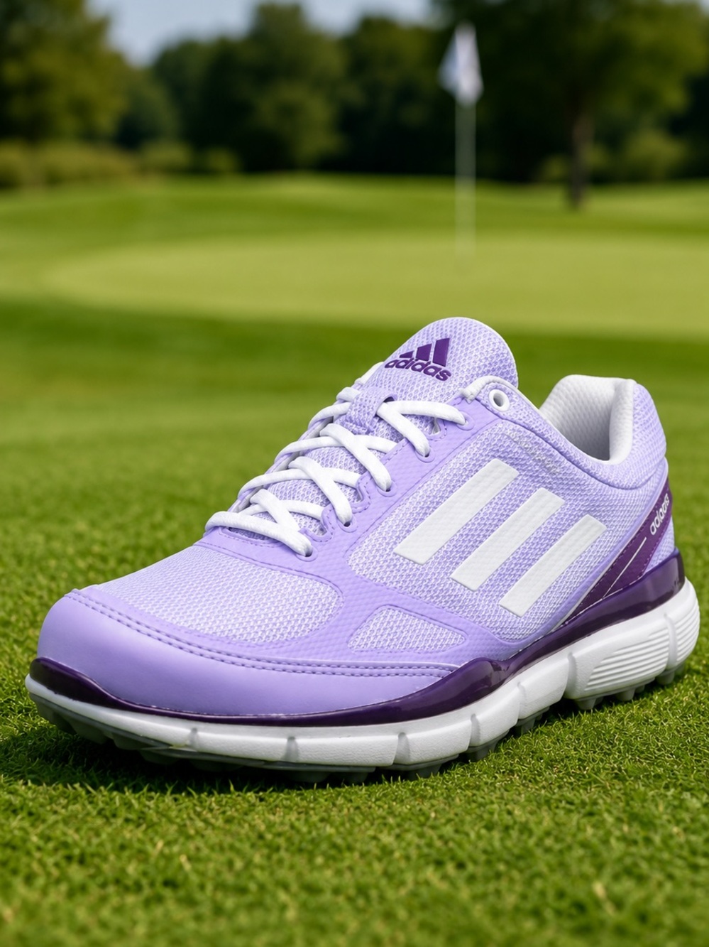 Adidas Women's Golf Shoes Sport Purple Spikeless Waterproof Size 8.5